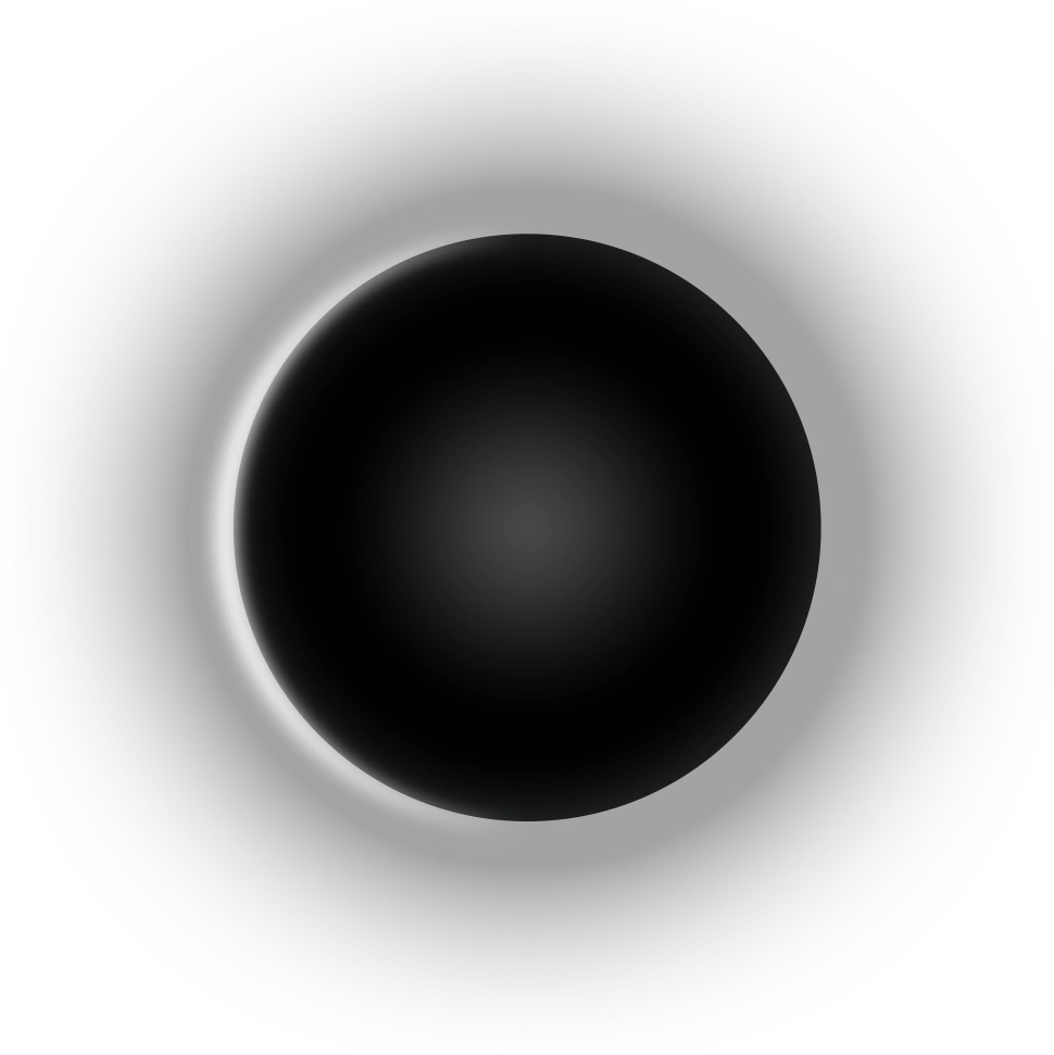 Glowing black sphere