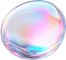 Colorful glossy bubble