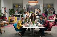 People working together in a modern office