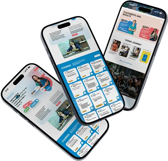 Cigma Medical Coding website mobile view on smartphones