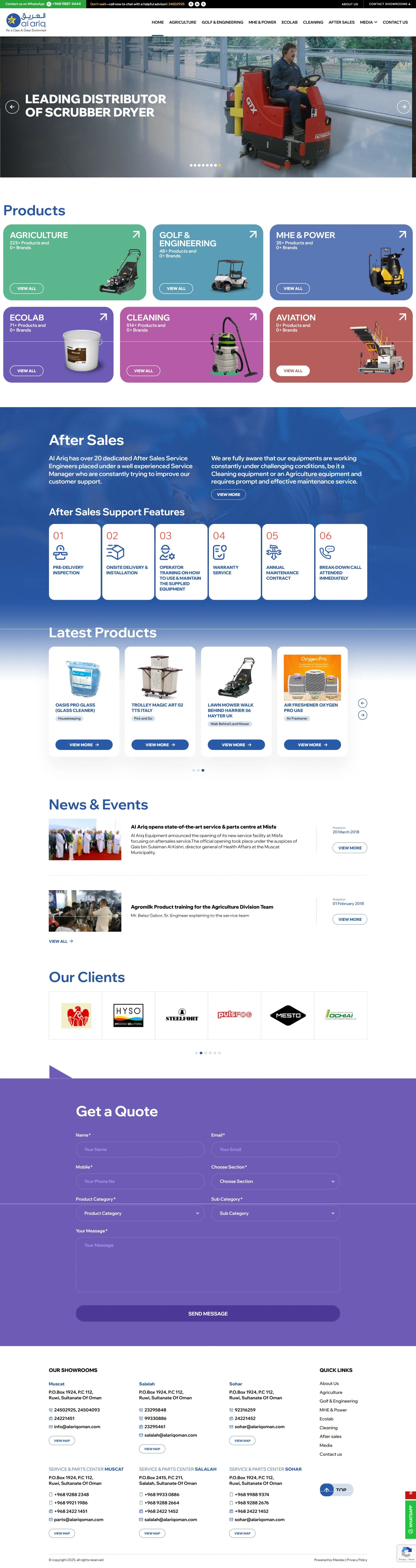 Aesthetics clinic full website layout