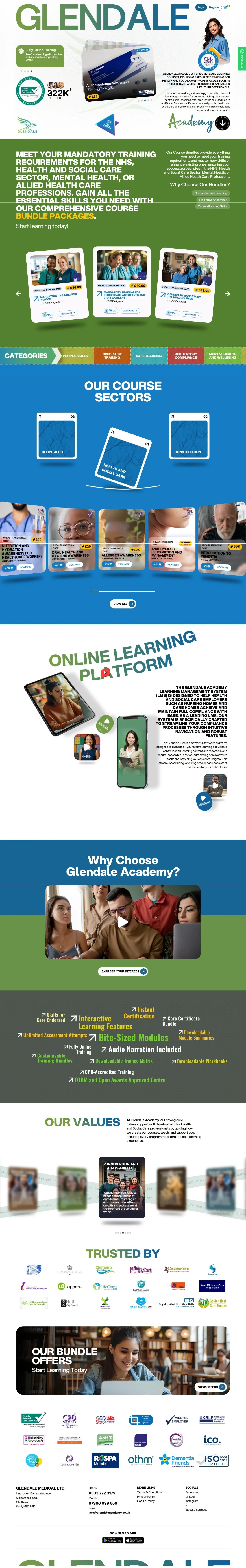 Aesthetics clinic full website layout