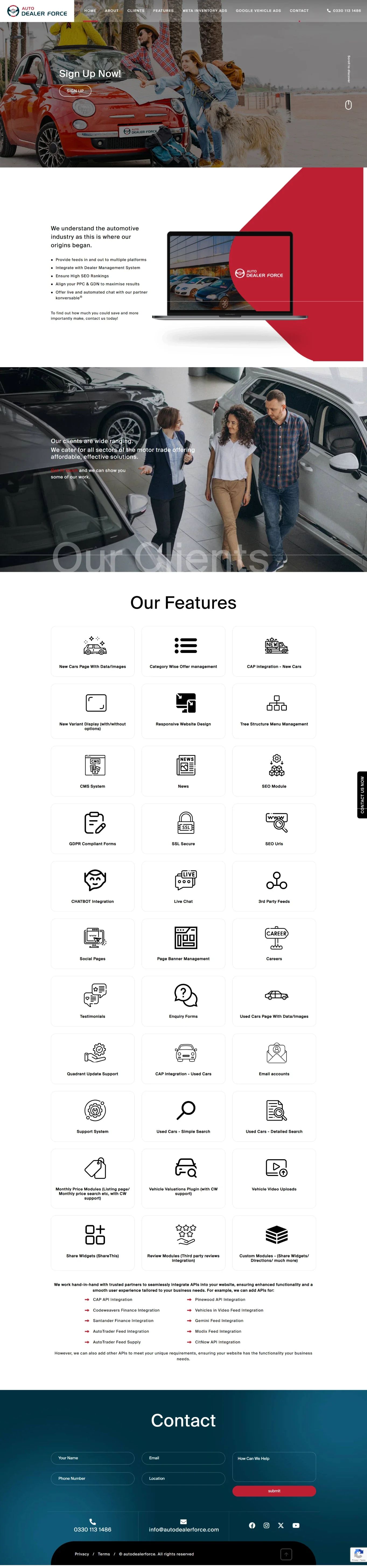 Aesthetics clinic full website layout