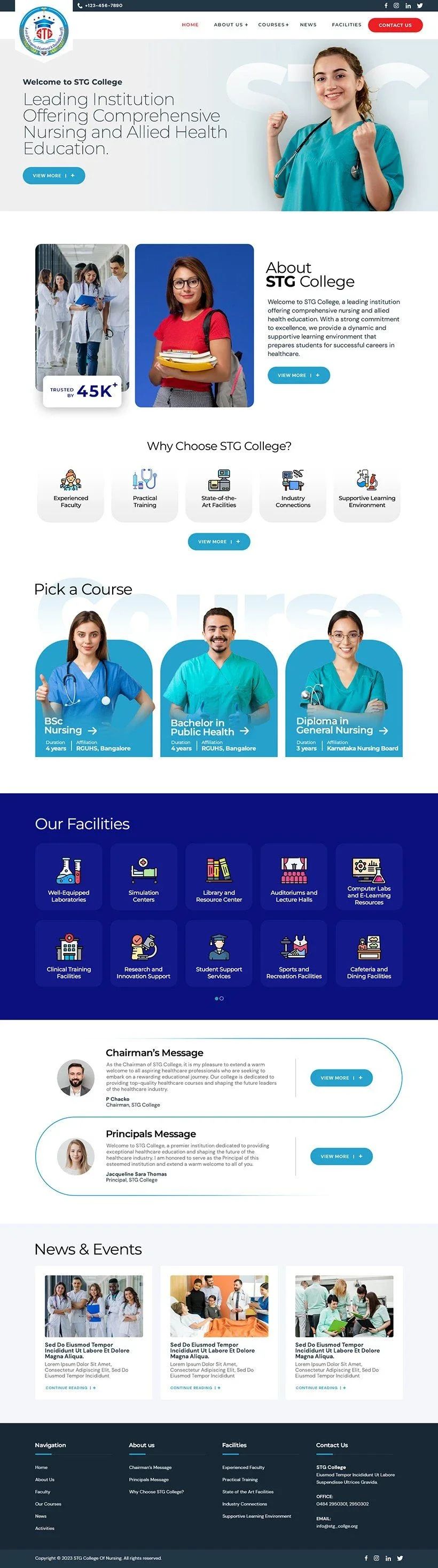 Aesthetics clinic full website layout