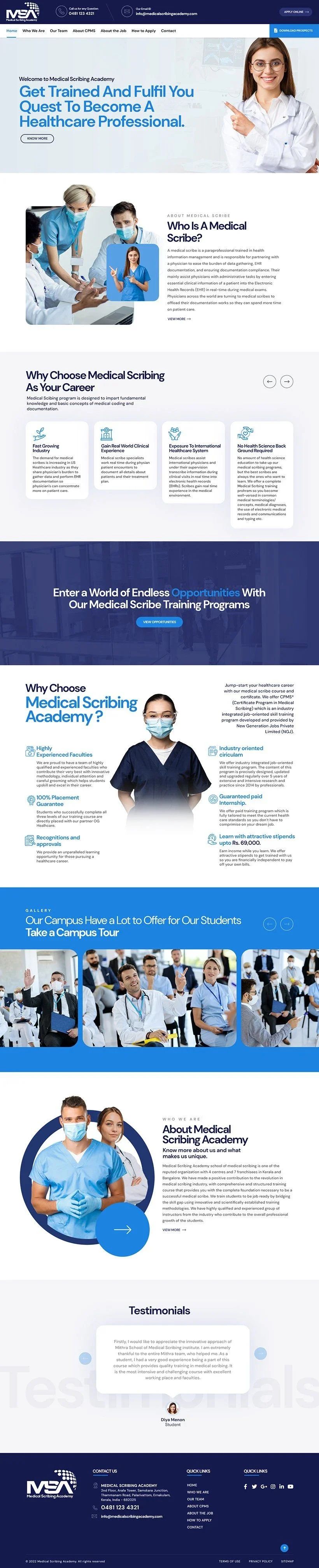 Aesthetics clinic full website layout