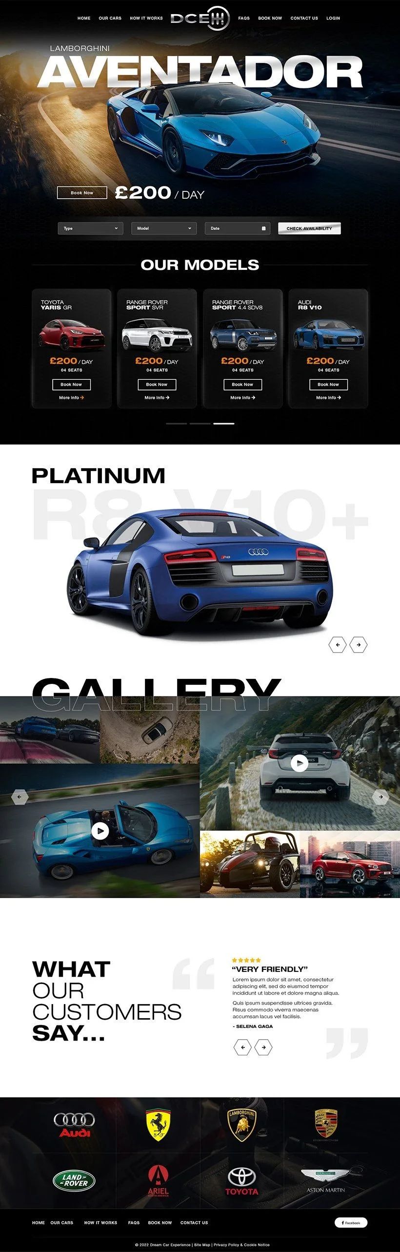 Aesthetics clinic full website layout