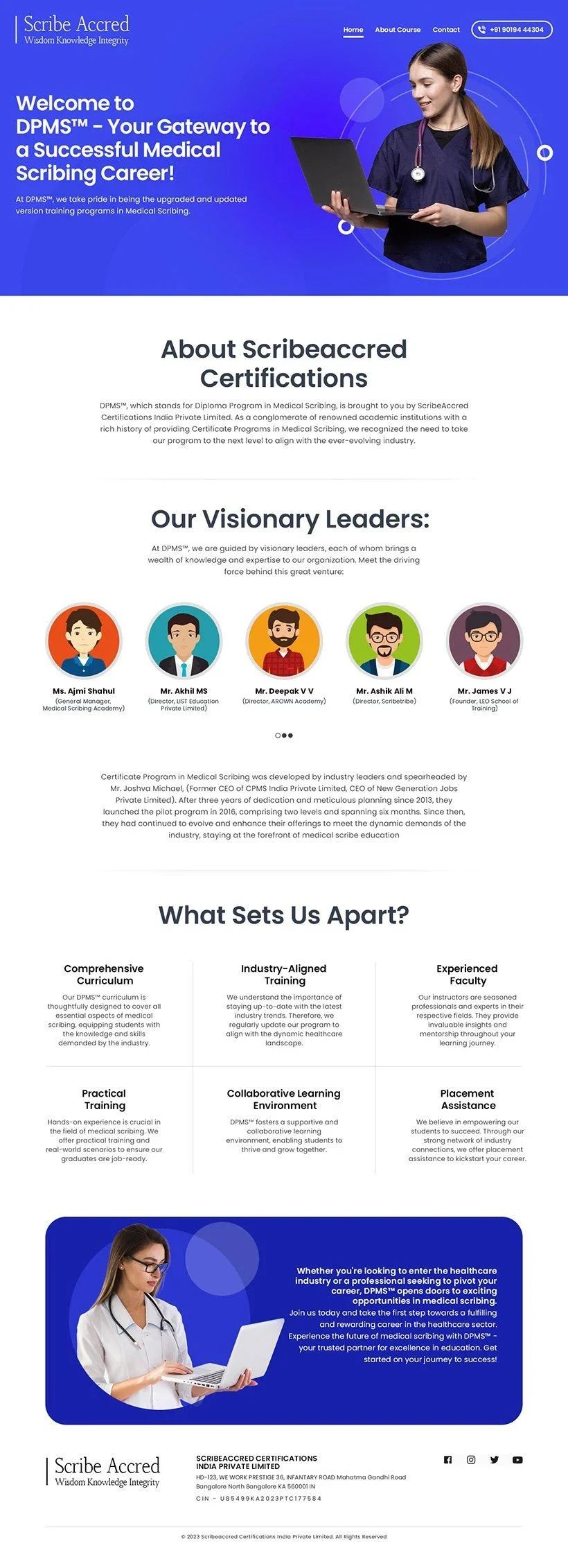 Aesthetics clinic full website layout