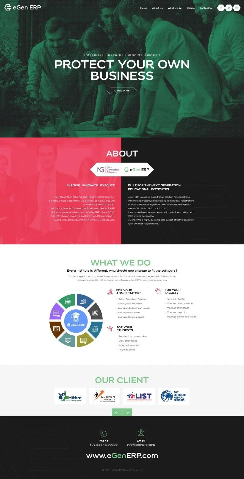Aesthetics clinic full website layout